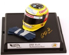MATTEL HOT WHEELS 26139 HELMET CASCO RALPH SCHUMACHER GP 2000 1/8 F1 SCALE MODEL