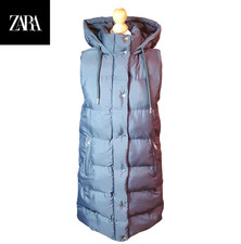 Gilet donna Zara nero lungo