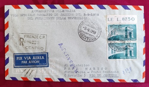 Italia 1958 volo visita - italia,