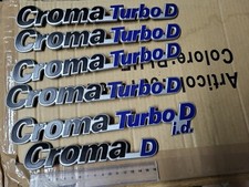 SCRITTA POSTERIORE FIAT CROMA TURBO D /  DIESEL  / TURBO D I.D. STOCK 6 PEZZI