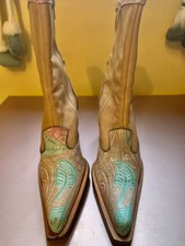 Stivaletti Le Silla beige in pelle e cuoio