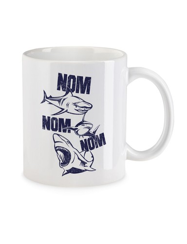 Tazza caffè sharks nom - nom, grande