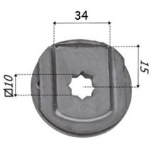 Testina sfilabile con foro a stella per supporto motore a cassonetto - Per vano 