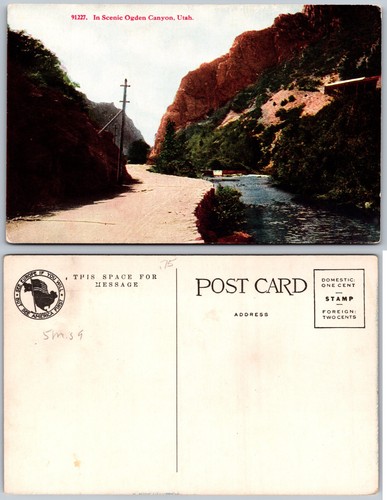 Cartolina ogden canyon river - ogden,