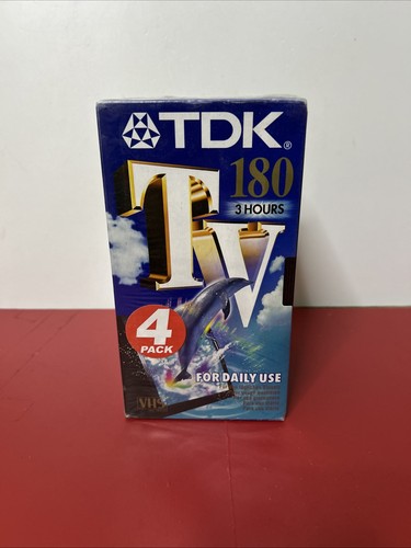 Pack videocassette vhs tdk - pack, 4