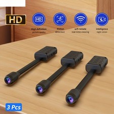 Mini telecamere HD 3 pezzi: Wi-Fi, rilevamento del movimento, slot 128 GB, registrazione in loop USA