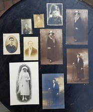 Lotto 10 foto antiche ritratti