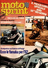 Rivista Motosprint N°40. 1-8 ottobre 1981. Anno VI. Rara. 128 pagine.