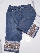 JEANS DONNA CRISTINAEFFE TAGLIA 42 FASHION DESIGN A MANO BELLISSIMI