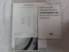 B&W Owner's Manual  per Serie