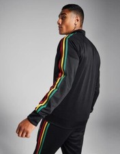 Adidas Originals RASTA Track Top GIACCA Super Star Celebrità Giamaica Cannabis
