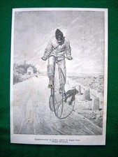 1886 - monociclo, Corrispondenza al Campo, quadro di Angelo Costa