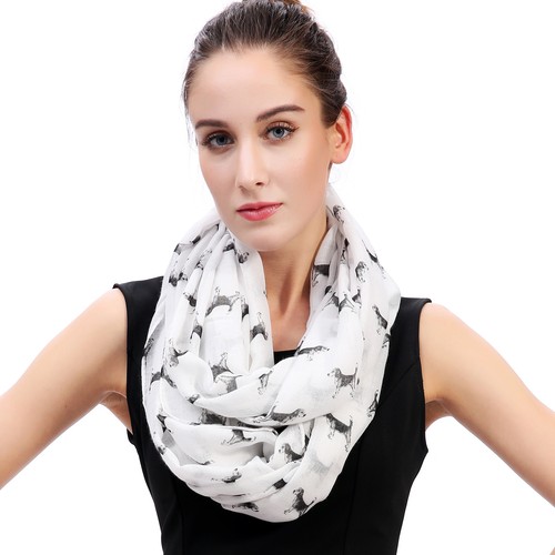 Sciarpa donna beagle stampa - sciarpa,