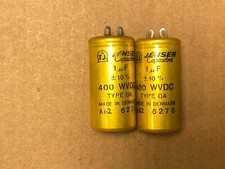 2 Condensatori PIO NOS Vintage 1962 Jensen 1.0 uf 400v Tipo OA TEST BUONO 1 (Quantità)