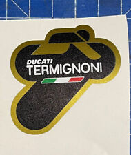 Adesivo Stickers TERMIGNONI resistente al calore 6 cm DX NERO DUCATI oro