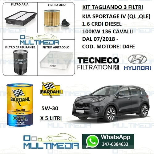 Kit tagliando filtri olio - tagliando,