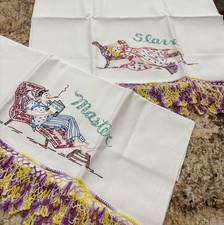 Federe per cuscini padrone e schiavo suo e suo vintage rare