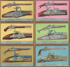 FIGURINE LIEBIG SERIE COMPLETA N°1802 PISTOLE ANTICHE  ANNO 1964