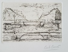 Carlo Carra' acquaforte  Monti