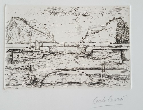 Carlo carra acquaforte monti - ,