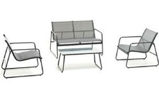 SET DA GIARDINO 4 POSTI GRIGIO