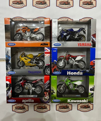 Moto varie welly scala 1 - varie, 1/18