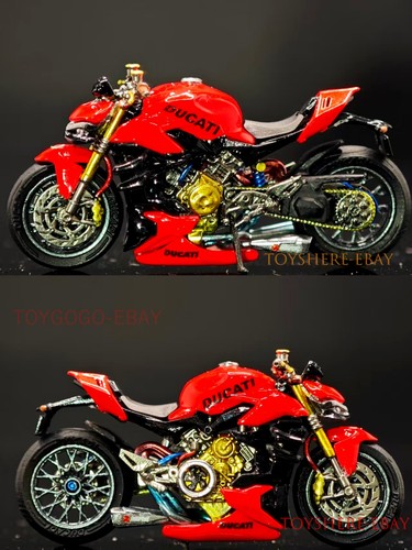 Miniture motorcycle red - 1/64,