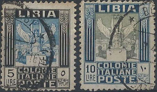 1937 libya winged victory - libya, 2v