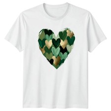 T-shirt cuore arte astratta