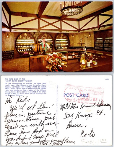 Cartolina enoteca cantina