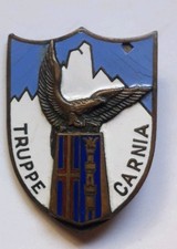 Distintivo Alpini Truppe Carnia (danneggiato). Esercito Granero.
