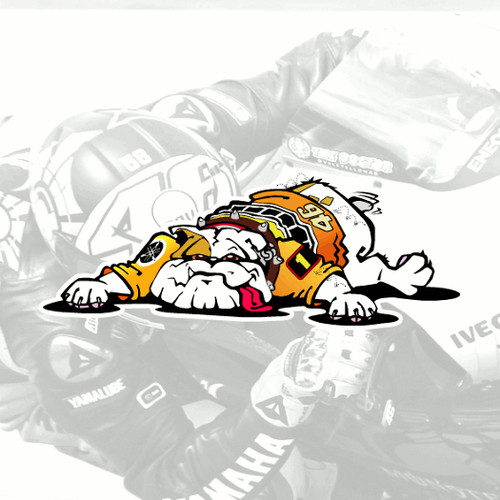 Adesivo rossi bulldog - adesivo,