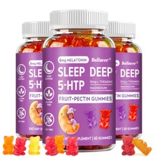 5-HTP Gomma Profonda per Sonno da 30 a 60,Supporto per Sonno e Stress,Riduci Stress NUOVO