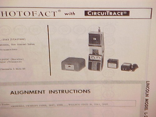 1967 lincoln radio service - cb,