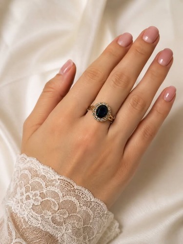 Anello intage tono oro - intage, pietra