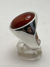 GIOIELLO ANELLO CHEVALIER ARGENTO 925/000VINTAGE CON CORNIOLA