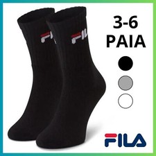 Calze FILA da Uomo Donna 6 Paia Calzini in Cotone Corte Spugna Sportive Tennis