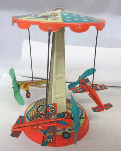 Vintage aereo giostra latta - vintage,