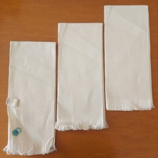 3 asciugamani puro lino Frette Monza 60x65 frange da corredo ANTICHI NUOVI