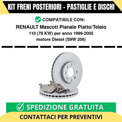 Kit freni posteriori - freni, per