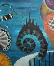 Dipinto ad olio surrealista