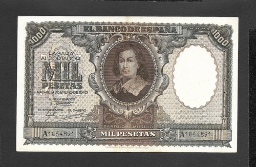 1000 pesetas 1940 serie ebc - pesetas,