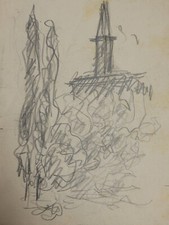 antico DISEGNO Matita SU CARTA