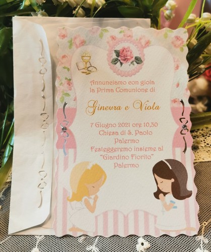 Invito prima comunione - prima, sorelle