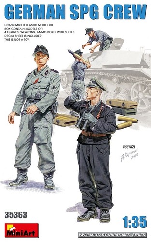 Miniart german spg - miniart, crew