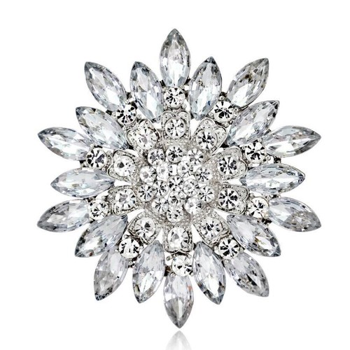 Spilla fiore grande - , argento