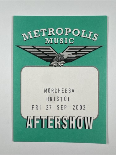 Morcheeba aftershow pass - morcheeba,