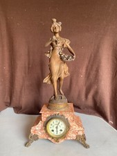 sveglia antica stile liberty ‘900 antimonio- meccanismo da rivisionare