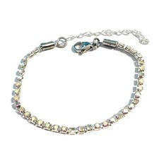 Bracciale tennis swarovski  da uomo donna in acciaio inox braccialetto zirconi