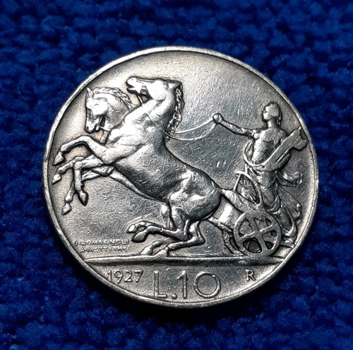 Regno iii 10 lire 1927 - regno, 1927*